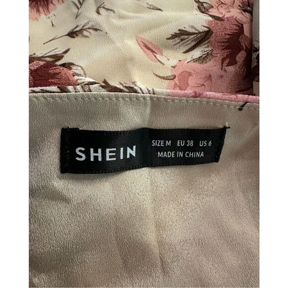 New! Shein Surplice Floral High/Low Hem Surplice Maxi Dress Sz M - Picture 6 of 7
